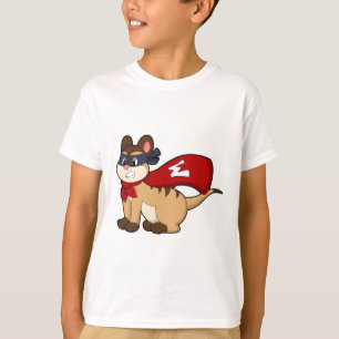 Meerkat als Held mit Maske T-Shirt