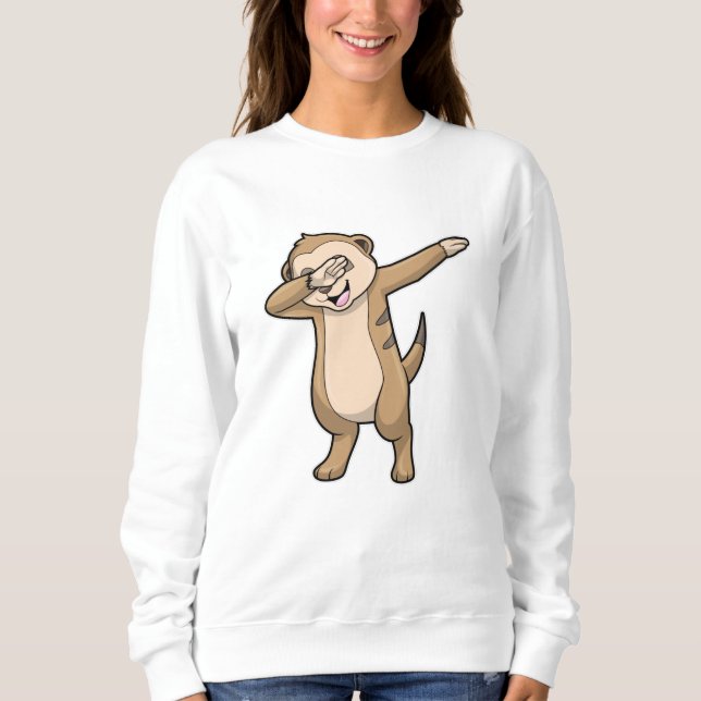 Meerkat als Hip Hop Dance Dab Sweatshirt (Vorderseite)