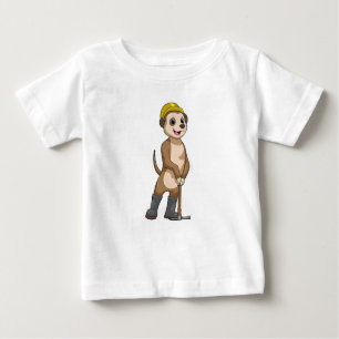 Meerkat als Miner mit Pickaxe Baby T-shirt