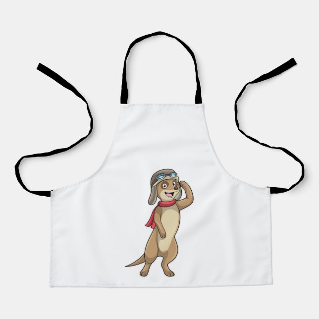 Meerkat als Pilot mit Pilotin Schürze (Vorderseite)