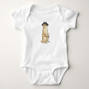 Meerkat als Pirate mit Piratenhut Baby Strampler