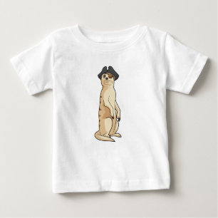 Meerkat als Pirate mit Piratenhut Baby T-shirt