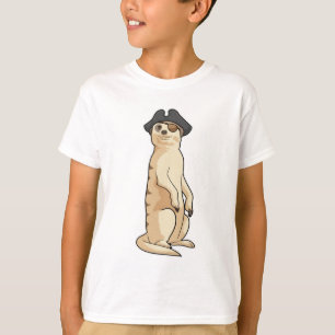 Meerkat als Pirate mit Piratenhut T-Shirt