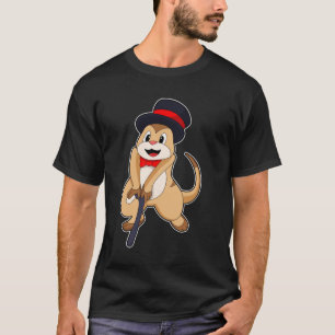 Meerkat als Rentnerin mit Gehstock T-Shirt