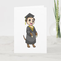 Meerkat als Student mit Diplom