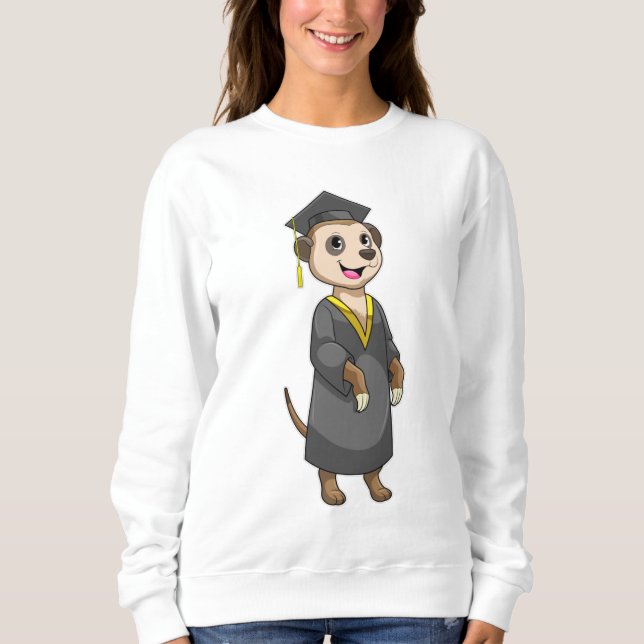 Meerkat als Student mit Diplom Sweatshirt (Vorderseite)