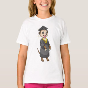 Meerkat als Student mit Diplom T-Shirt