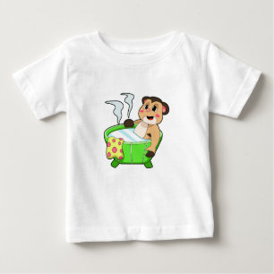 Meerkat am Baden in der Badewanne Baby T-shirt