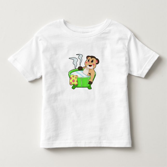 Meerkat am Baden in der Badewanne Kleinkind T-shirt (Vorderseite)