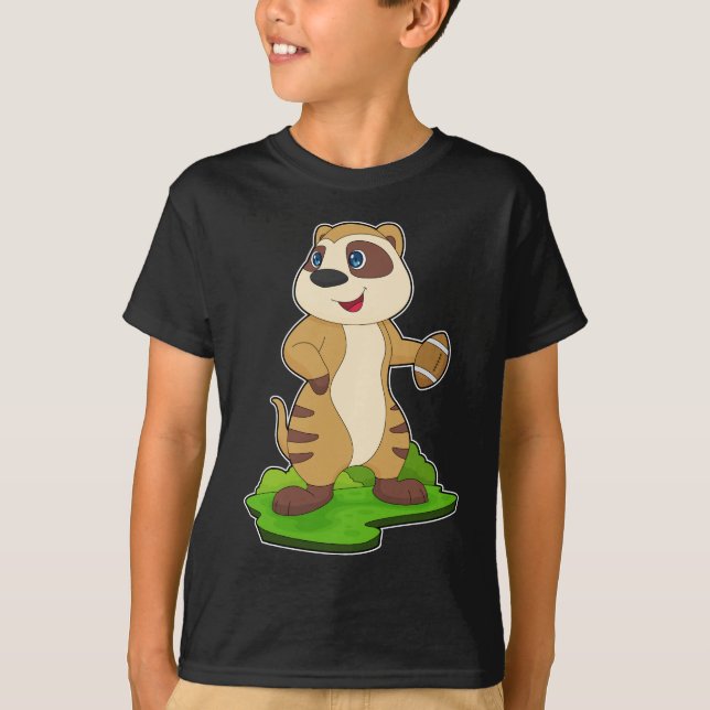 Meerkat American Football Sports T-Shirt (Vorderseite)