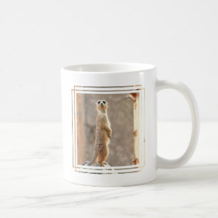 Meerkat an der Aufmerksamkeits-Kaffee-Tasse Tasse