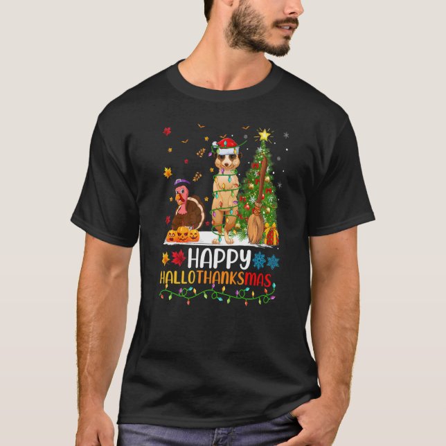 Meerkat Animal Happy Meerkat Hellothanksmas T-Shirt (Vorderseite)