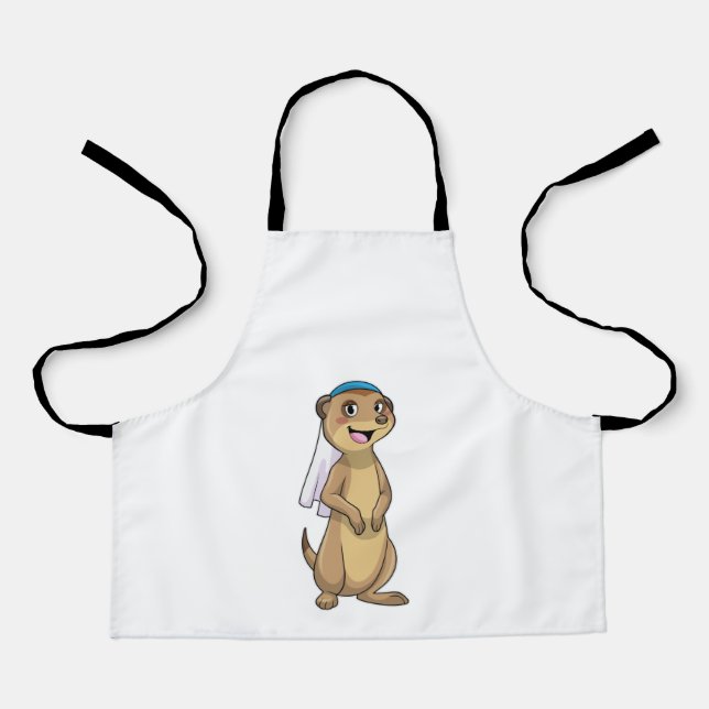 Meerkat as Bride with Veil Schürze (Vorderseite)