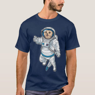 Meerkat Astronaut Raum T-Shirt
