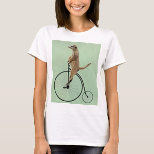 Meerkat auf Black Penny Farthing 2 T-Shirt