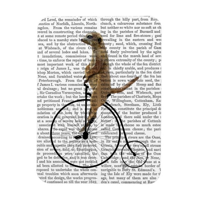 Meerkat auf Black Penny Farthing Magnet (Vertikal)