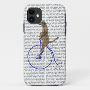 Meerkat auf blauem Penny-Farthing Case-Mate iPhone Hülle