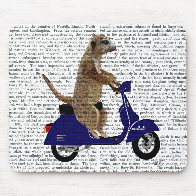 Meerkat auf Dark Blue Moped Mousepad (Vorne)