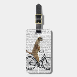 Meerkat auf dem Fahrrad Gepäckanhänger