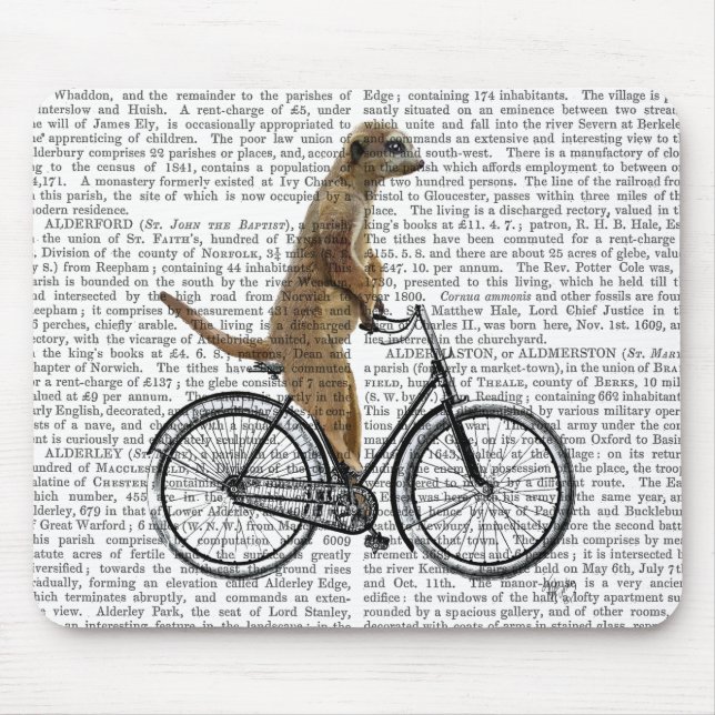 Meerkat auf dem Fahrrad Mousepad (Vorne)