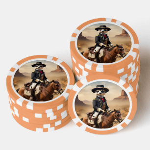 Meerkat auf einem Pferd: Könnte der einsame Fremde Pokerchips