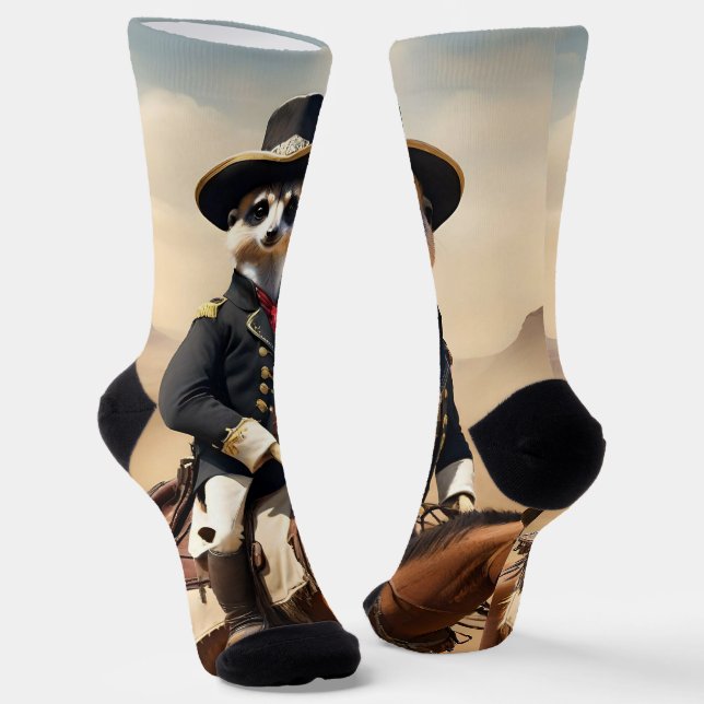 Meerkat auf einem Pferd: Könnte der einsame Fremde Socken (Gewinkelt)