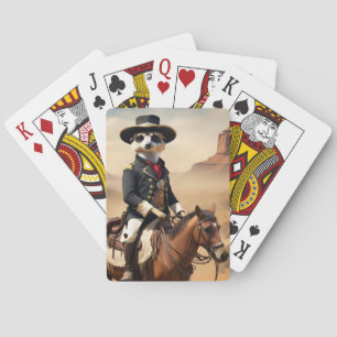 Meerkat auf einem Pferd: Könnte der einsame Fremde Spielkarten