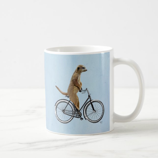 Meerkat auf Fahrrad 2 Kaffeetasse (Rechts)