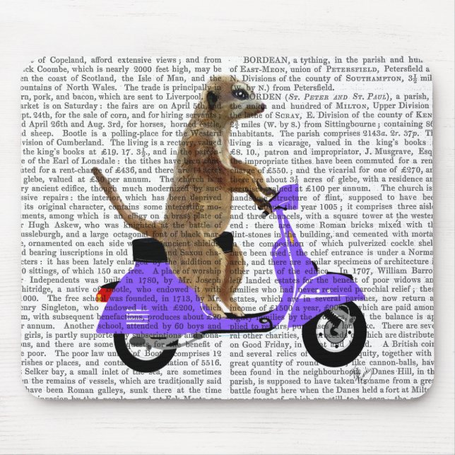 Meerkat auf Lilac Moped Mousepad (Vorne)