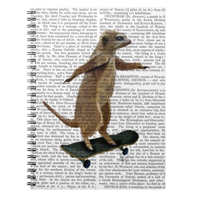 Meerkat auf Skateboard 2 Notizblock (Vorderseite)