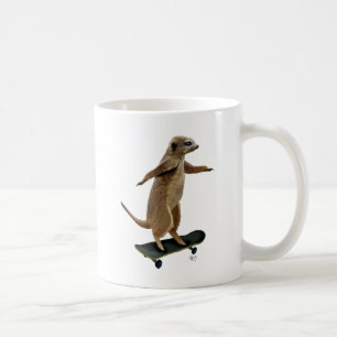 Meerkat auf Skateboard 2 Tasse