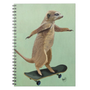 Meerkat auf Skateboard 3 Notizblock