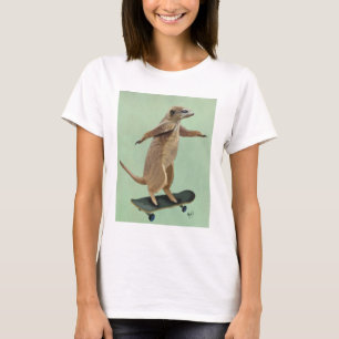 Meerkat auf Skateboard 3 T-Shirt