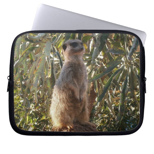 Meerkat auf Wachdienst, Laptopschutzhülle (Vorderseite)