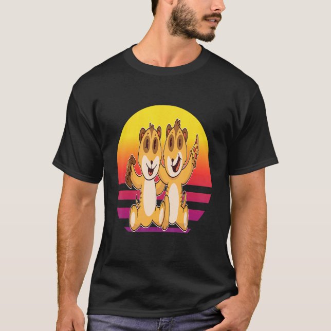 Meerkat Baby Sunset Favorite Gaming Animal T-Shirt (Vorderseite)