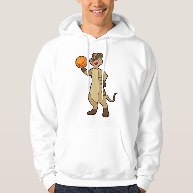 Meerkat bei Basketball Sports Hoodie (Vorderseite)