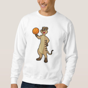 Meerkat bei Basketball Sports Sweatshirt