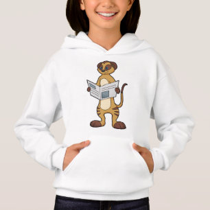 Meerkat bei Reading a Newspapier Hoodie