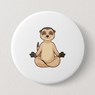 Meerkat bei Yoga Meditation Button