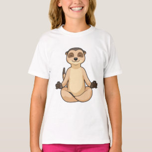 Meerkat bei Yoga Meditation T-Shirt