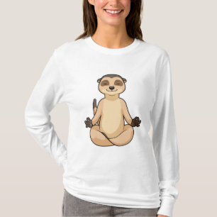 Meerkat bei Yoga Meditation T-Shirt