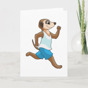 Meerkat beim Laufsport Karte