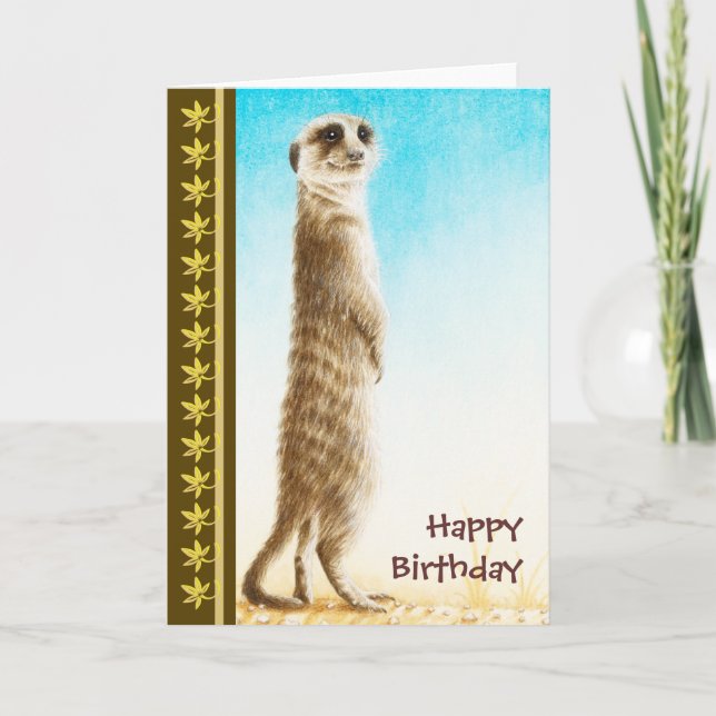 Meerkat Birthday Card Karte (Vorderseite)