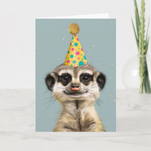 Meerkat Birthday Party Grußkarte Karte