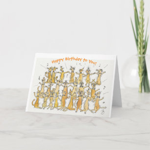 Meerkat Choir Happy Geburtstag! Karte