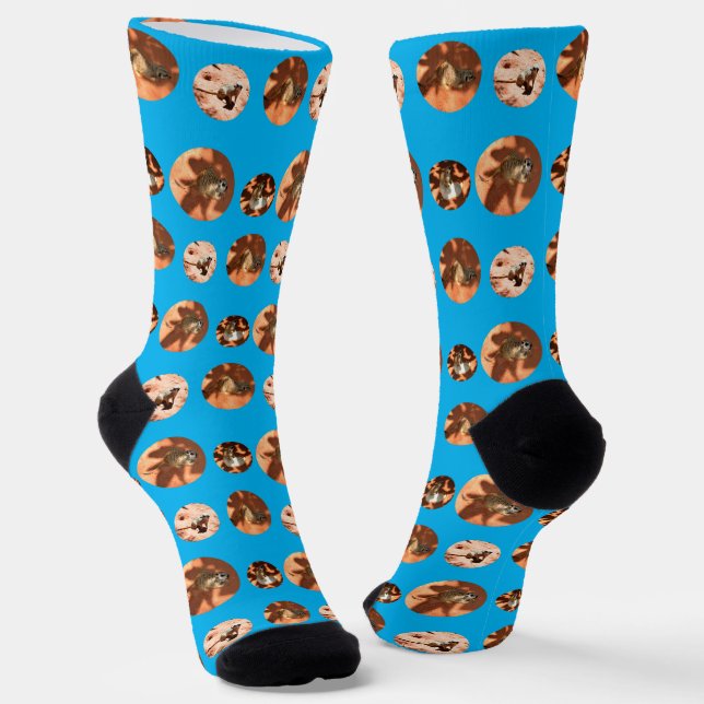 Meerkat Collarge, Full Print Crew Socken (Gewinkelt)