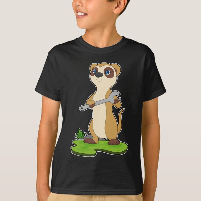 Meerkat Craftsman Wrench T-Shirt (Vorderseite)