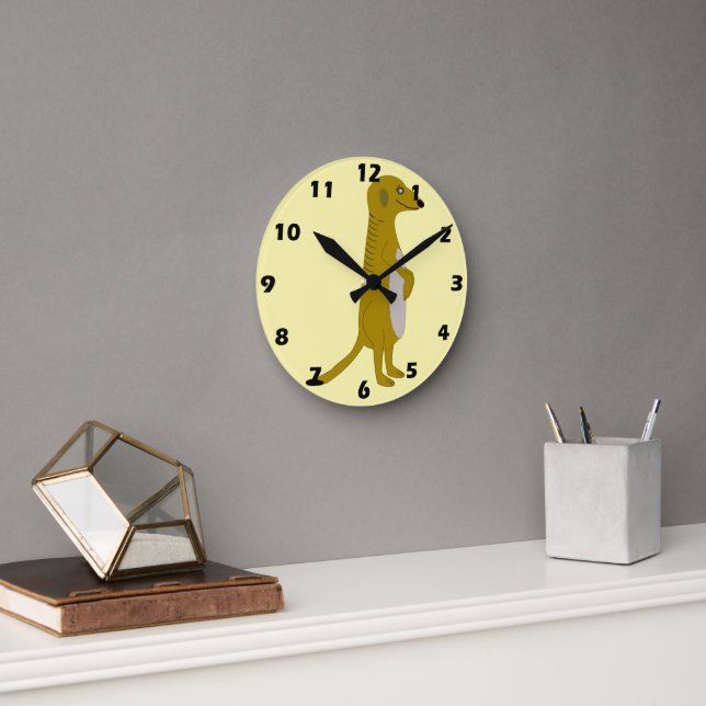 Meerkat Design Runde Wanduhr (Büro)
