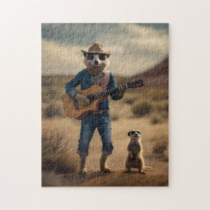 Meerkat Duet: Gemeinsam in Harmonie zusammenarbeit Puzzle