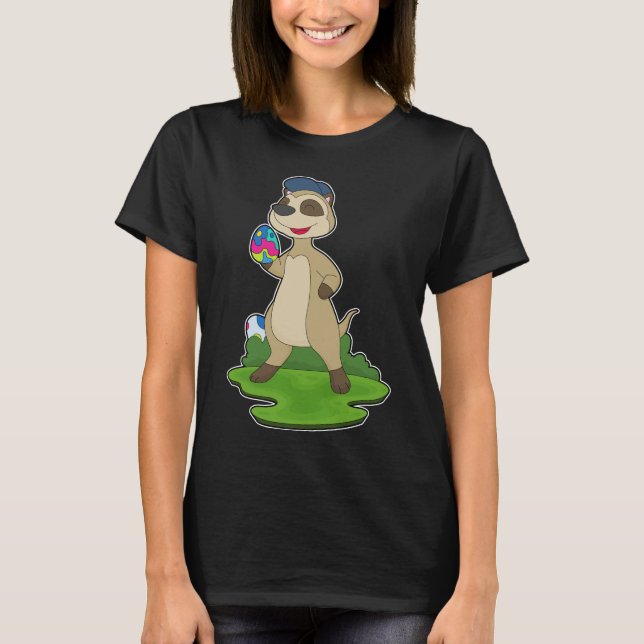 Meerkat Easter Easter eggs T-Shirt (Vorderseite)
